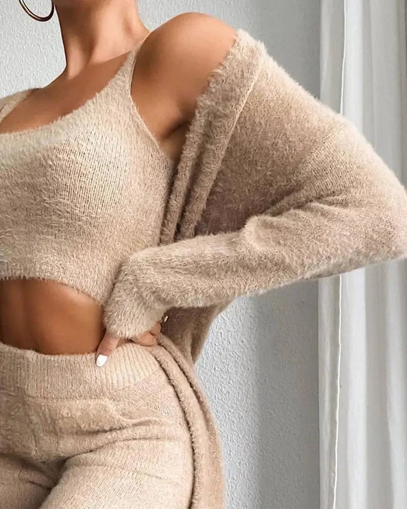 3 - Piece Fuzzy Fleece Loungewear Set - My Store