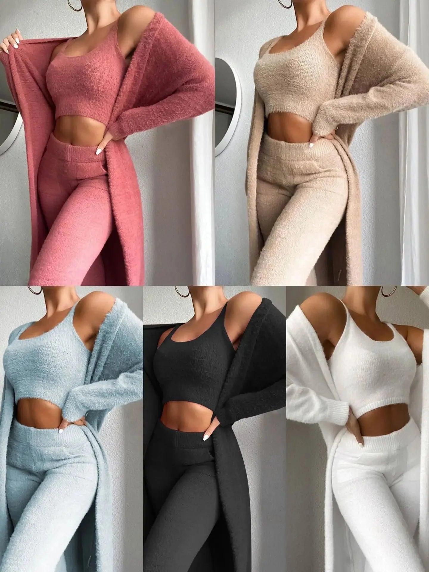 3 - Piece Fuzzy Fleece Loungewear Set - My Store