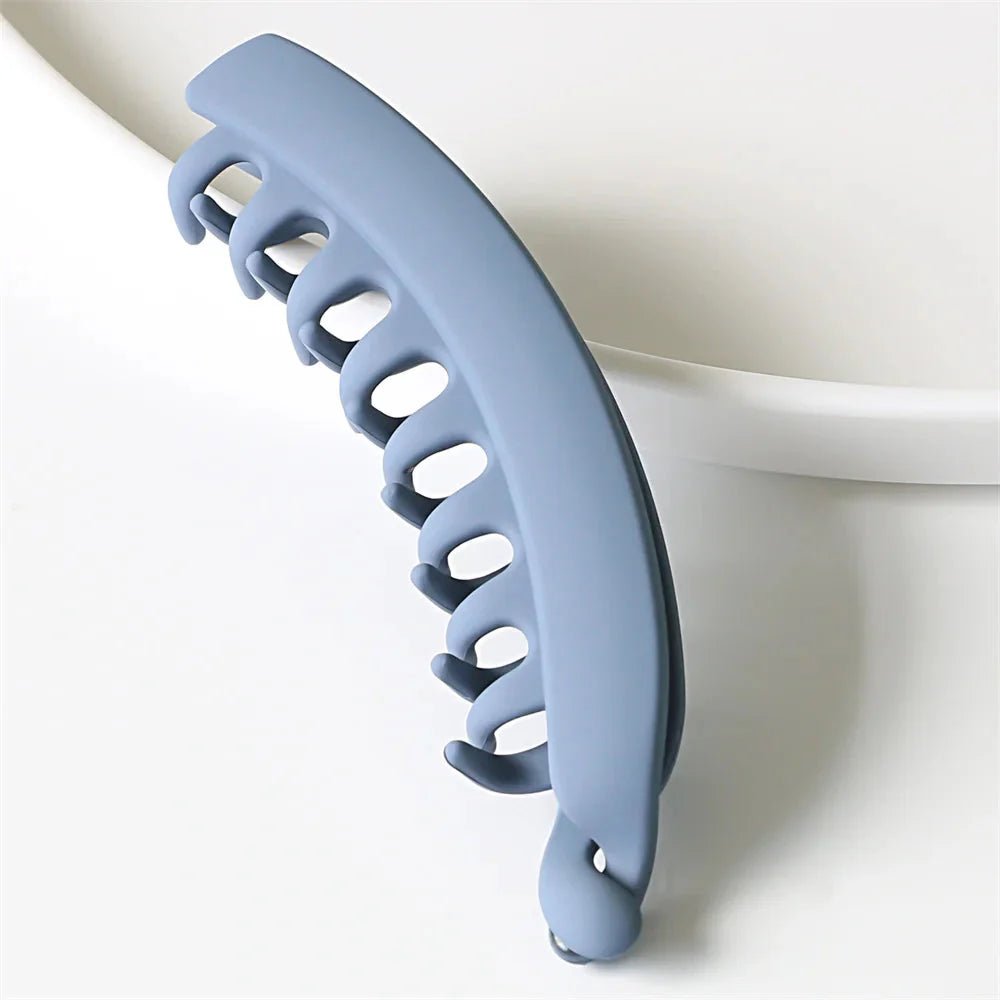 Frosted Solid Color Banana Hair Clips – Fashion Ponytail Barrettes & Hair Claws for Women - My Store