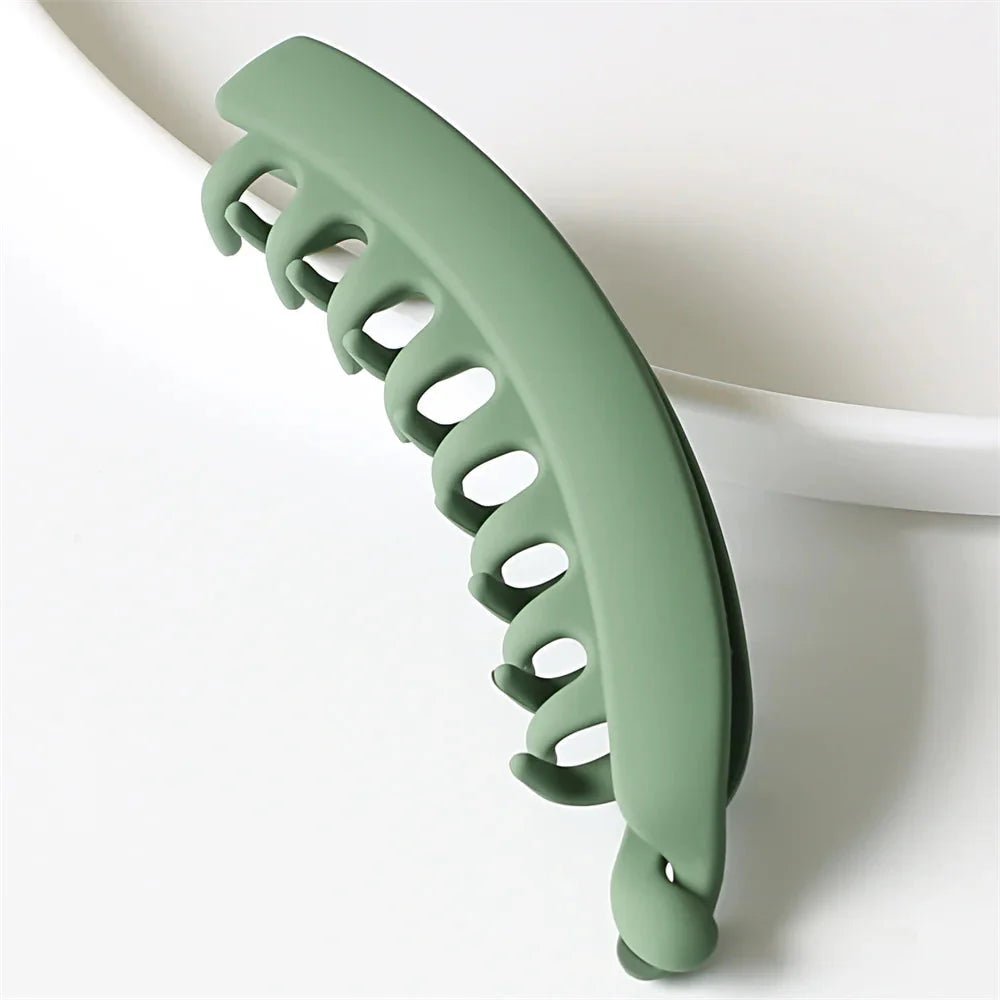 Frosted Solid Color Banana Hair Clips – Fashion Ponytail Barrettes & Hair Claws for Women - My Store