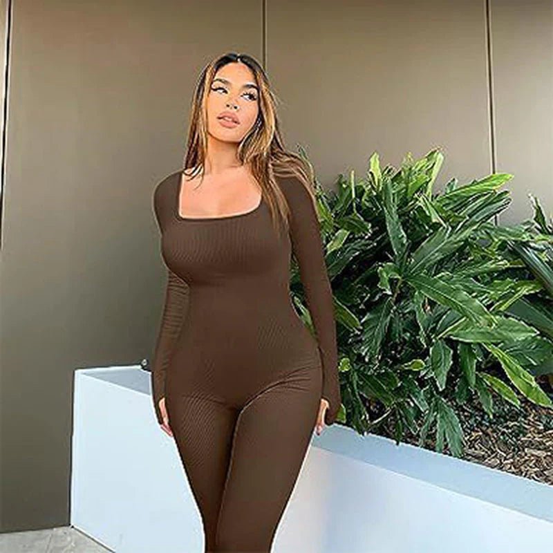 Women's Seamless Long - Sleeve Yoga Jumpsuit - My Store
