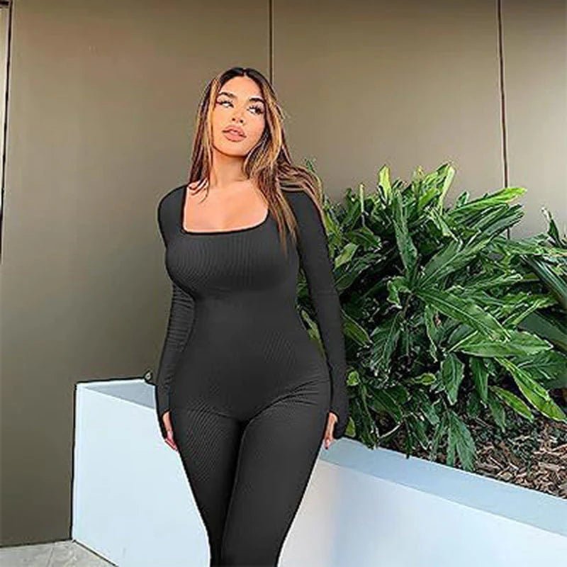 Women's Seamless Long - Sleeve Yoga Jumpsuit - My Store