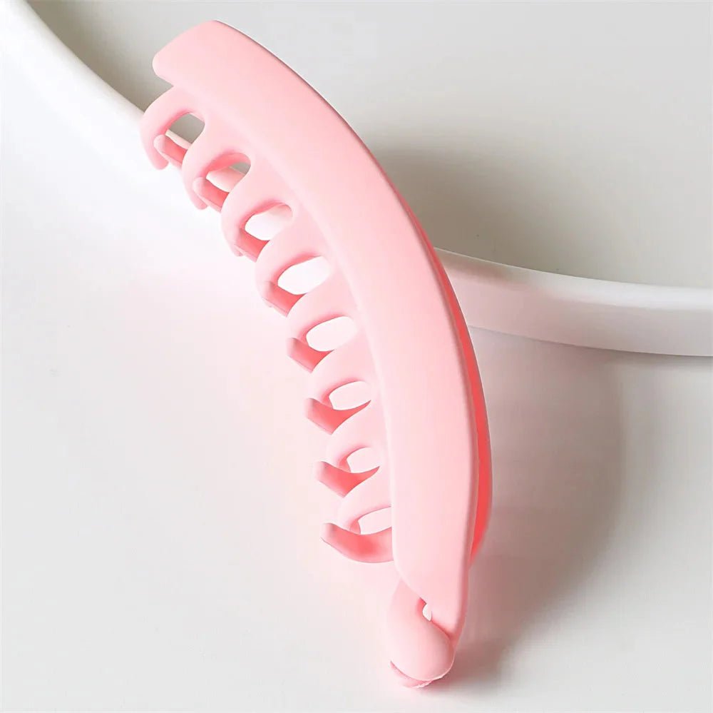 Frosted Solid Color Banana Hair Clips – Fashion Ponytail Barrettes & Hair Claws for Women - My Store