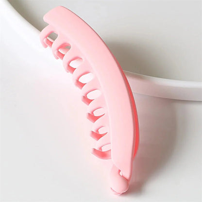Frosted Solid Color Banana Hair Clips – Fashion Ponytail Barrettes & Hair Claws for Women - My Store