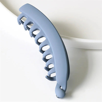 Frosted Solid Color Banana Hair Clips – Fashion Ponytail Barrettes & Hair Claws for Women - My Store