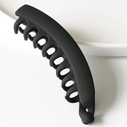 Frosted Solid Color Banana Hair Clips – Fashion Ponytail Barrettes & Hair Claws for Women - My Store