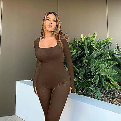 Women's Seamless Long - Sleeve Yoga Jumpsuit - My Store